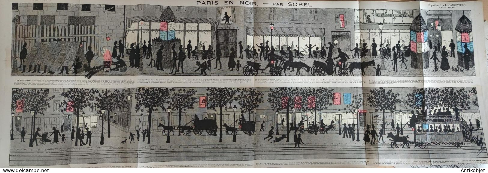 La Caricature 1885 N°293 Paris En Noir Profils Nocturnes Sorel - Revistas - Antes 1900