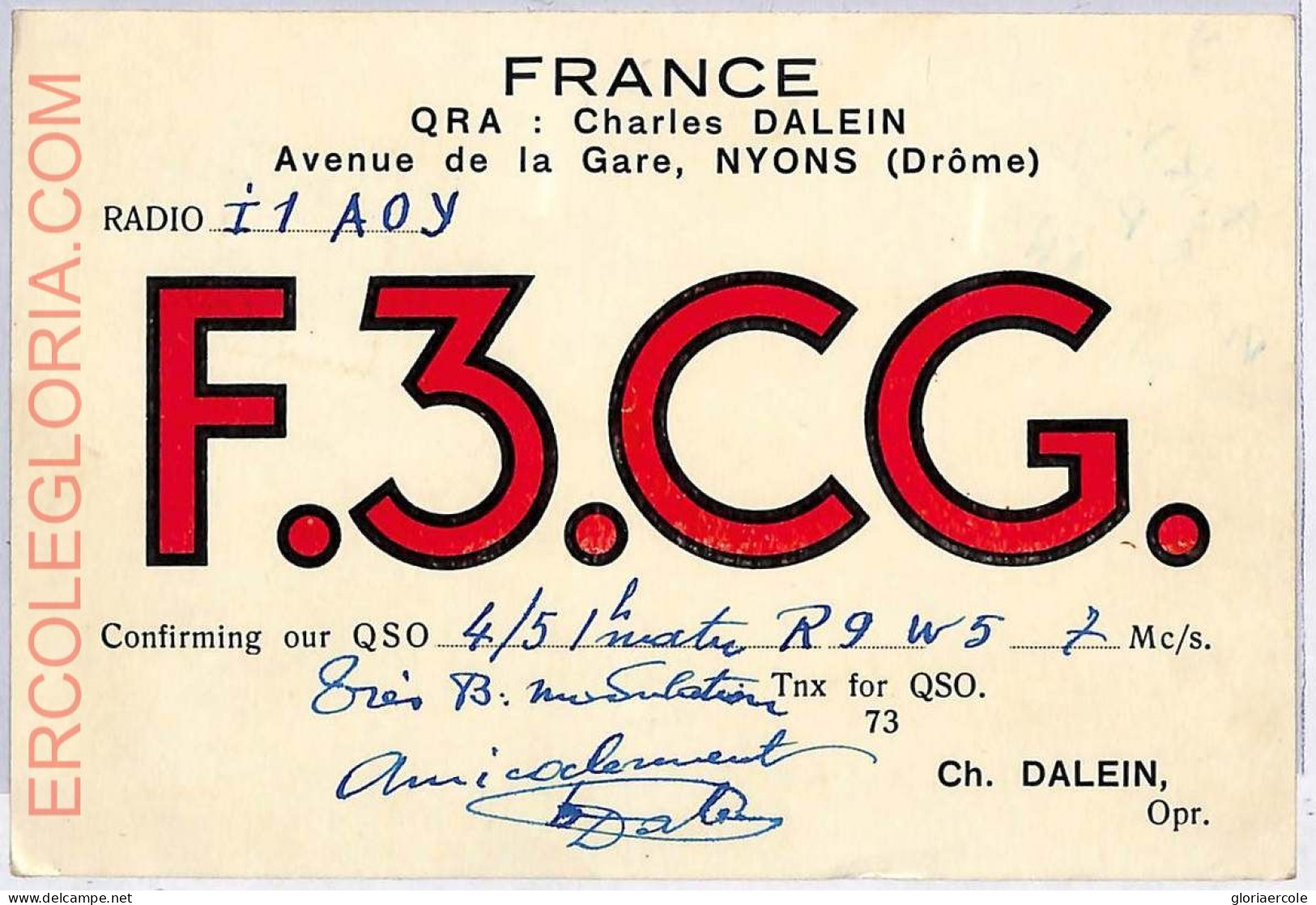Ad9054 - FRANCE - RADIO FREQUENCY CARD   - 1950's - Radio