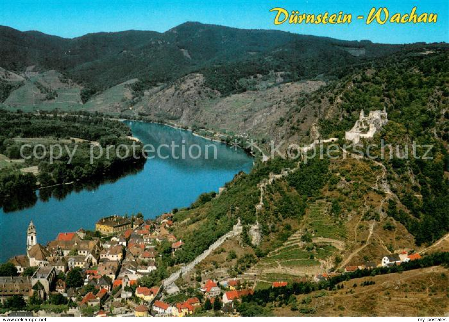 73752702 Duernstein Wachau Pfarrkirche Maria Himmelfahrt Und Ruine Duernstein Fl - Altri & Non Classificati