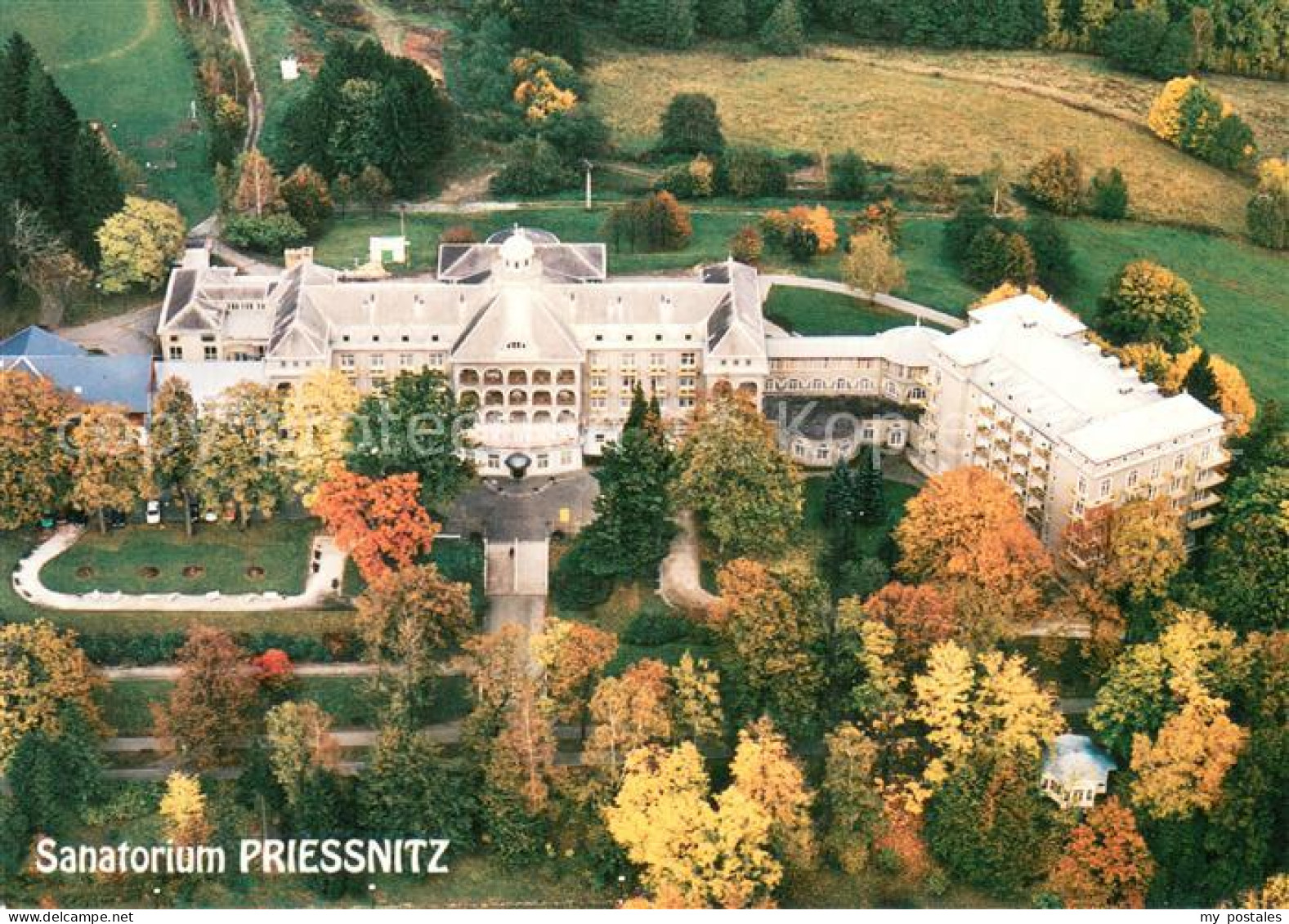 73752689 Jesenik Sanatorium Priessnitz Fliegeraufnahme Jesenik - Tschechische Republik