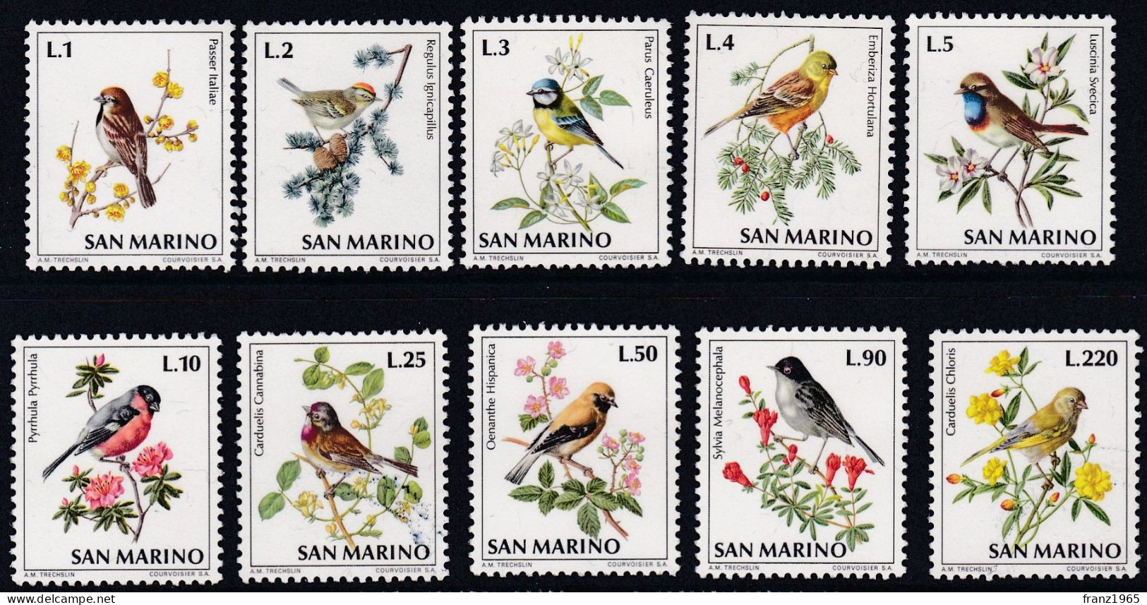 Birds & Flowers - 1972 - Unused Stamps