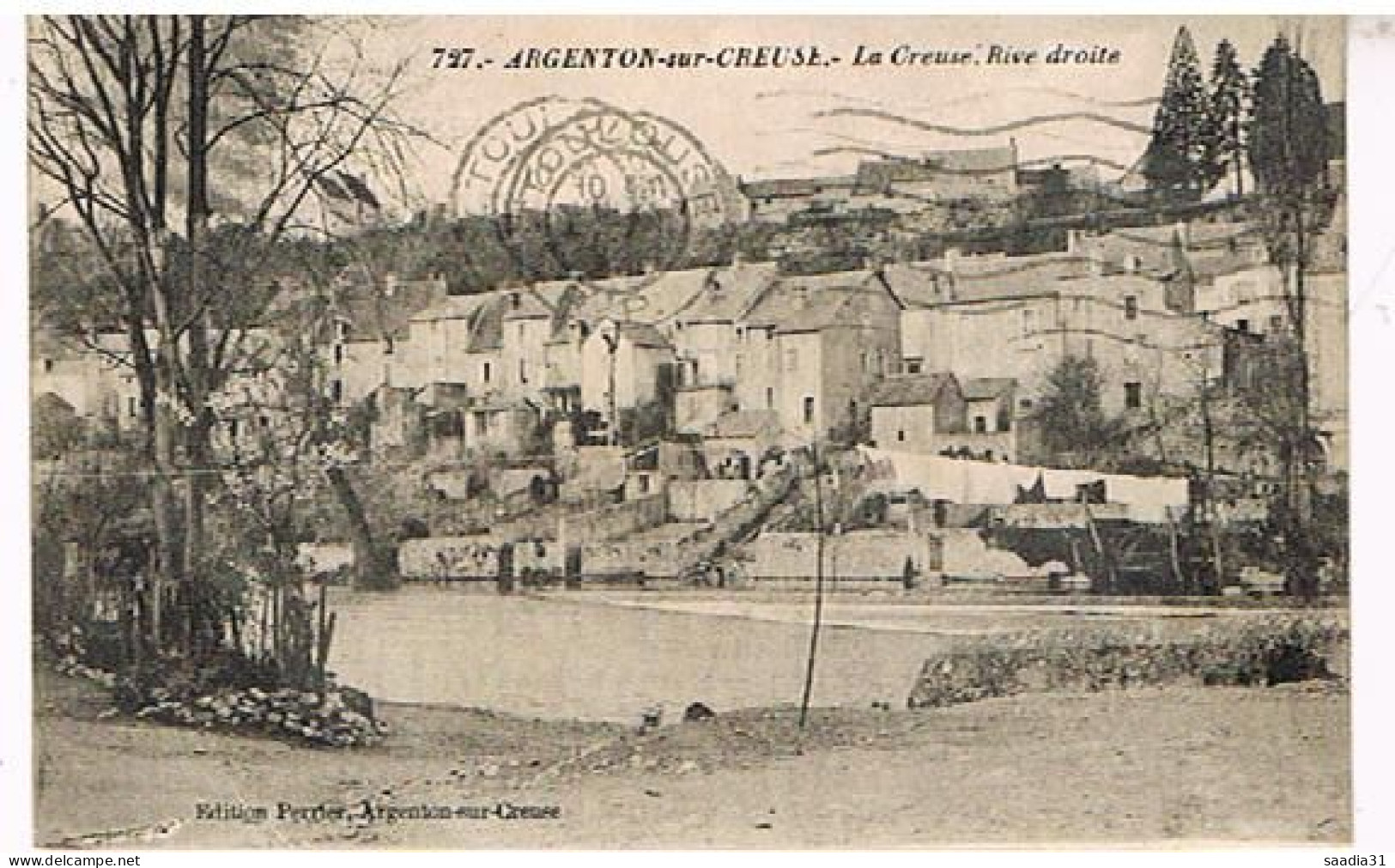 36  ARGENTON  SUR CREUSE LA CREUSE RIVE DROITE  1930 - Andere & Zonder Classificatie