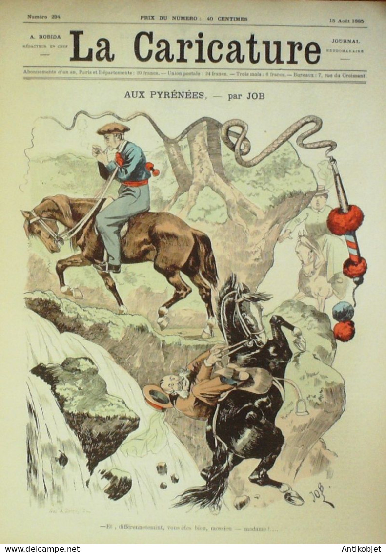 La Caricature 1885 N°294 Pyrénées Job Trock Passe-temps Champêtres Robida Faria - Revistas - Antes 1900
