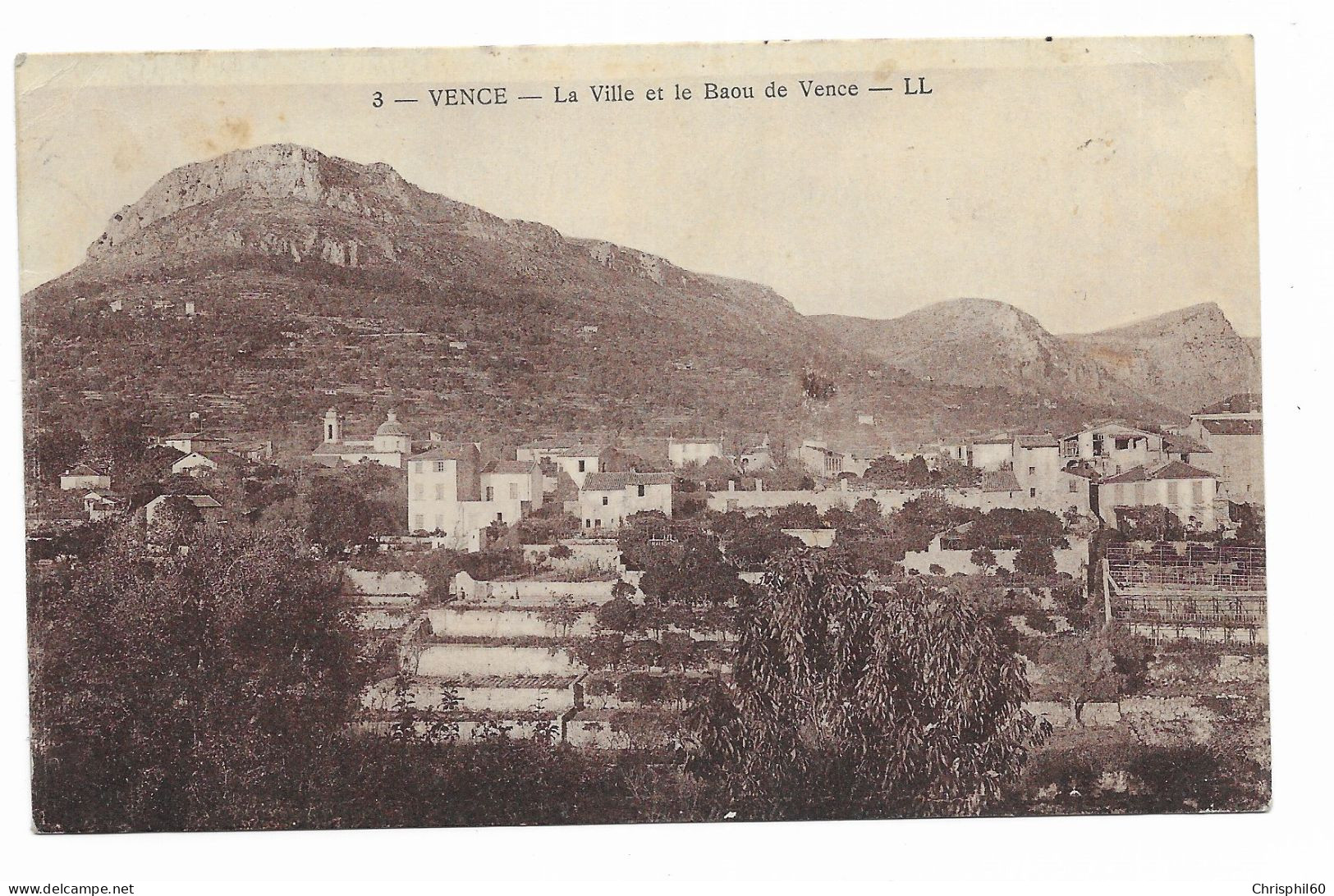 CPA - VENCE - La Ville Et Le Baou De Vence - LL - N° 3 - Circulé - - Vence