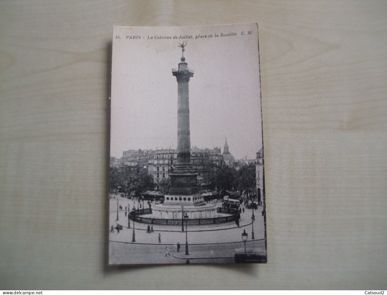 Carte Postale Ancienne PARIS Place De La Bastille La Colonne De Juillet - Plazas