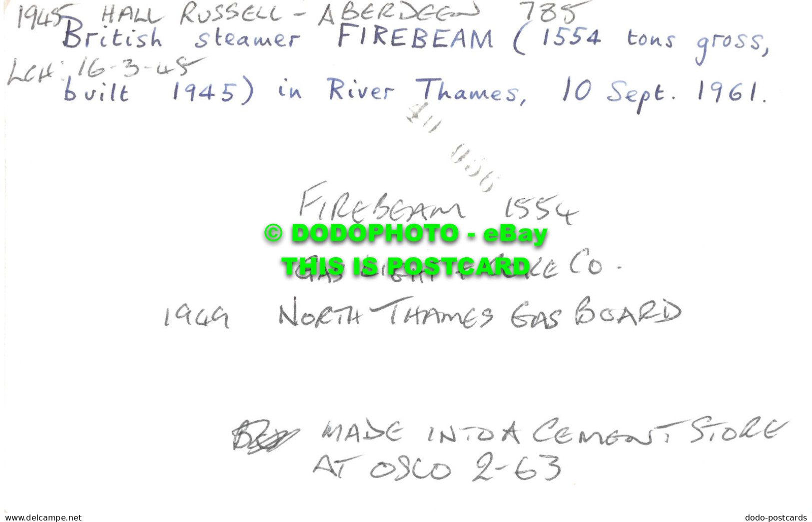 R539157 London. Fire Beam. Hall Russell. Aberdeen - Other & Unclassified