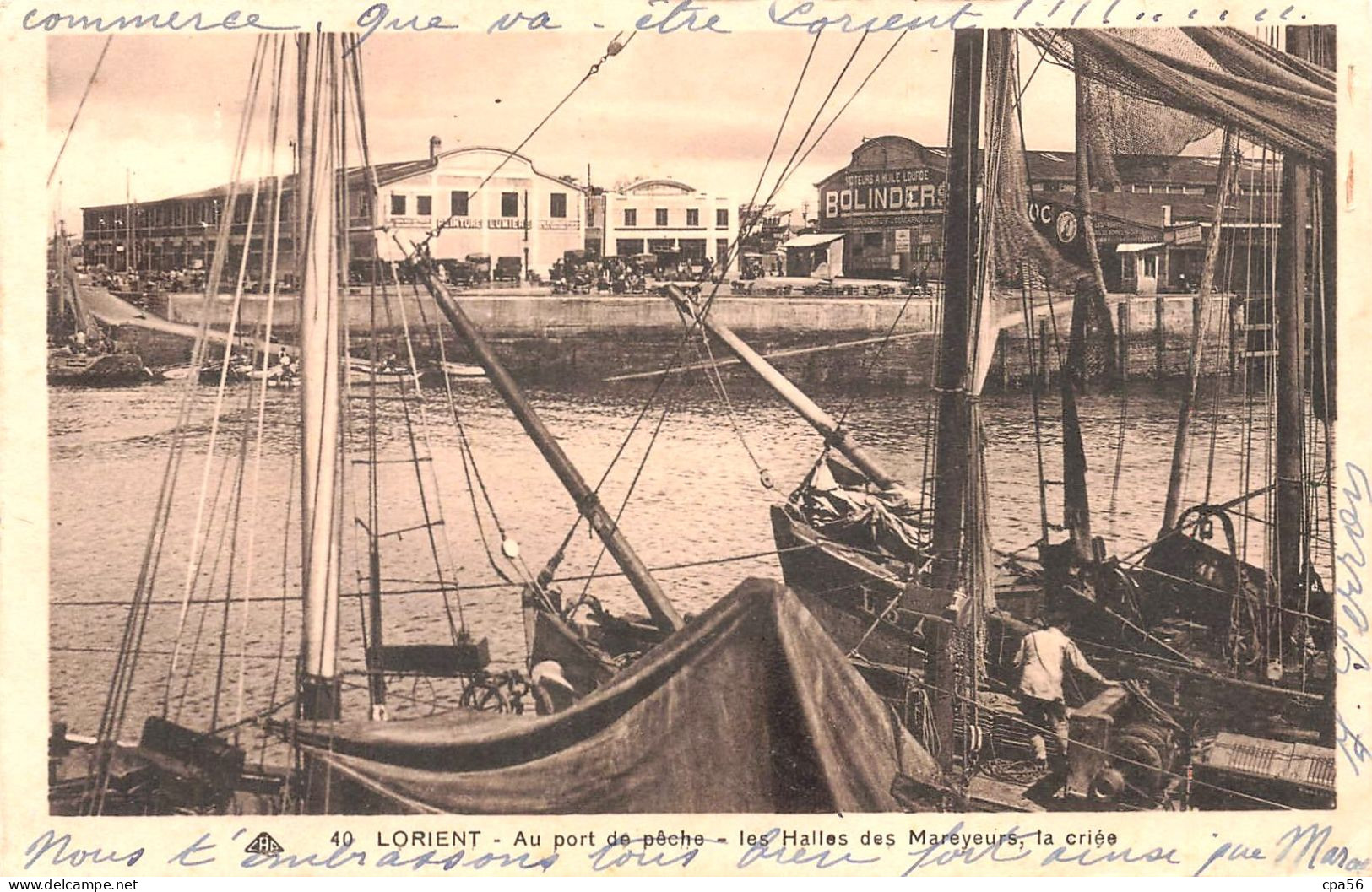 LORIENT - Au Port De Pêche - Les HALLES Des MAREYEURS - La CRIÉE - N°40 C.A.P. - VENTE DIRECTE X - Lorient