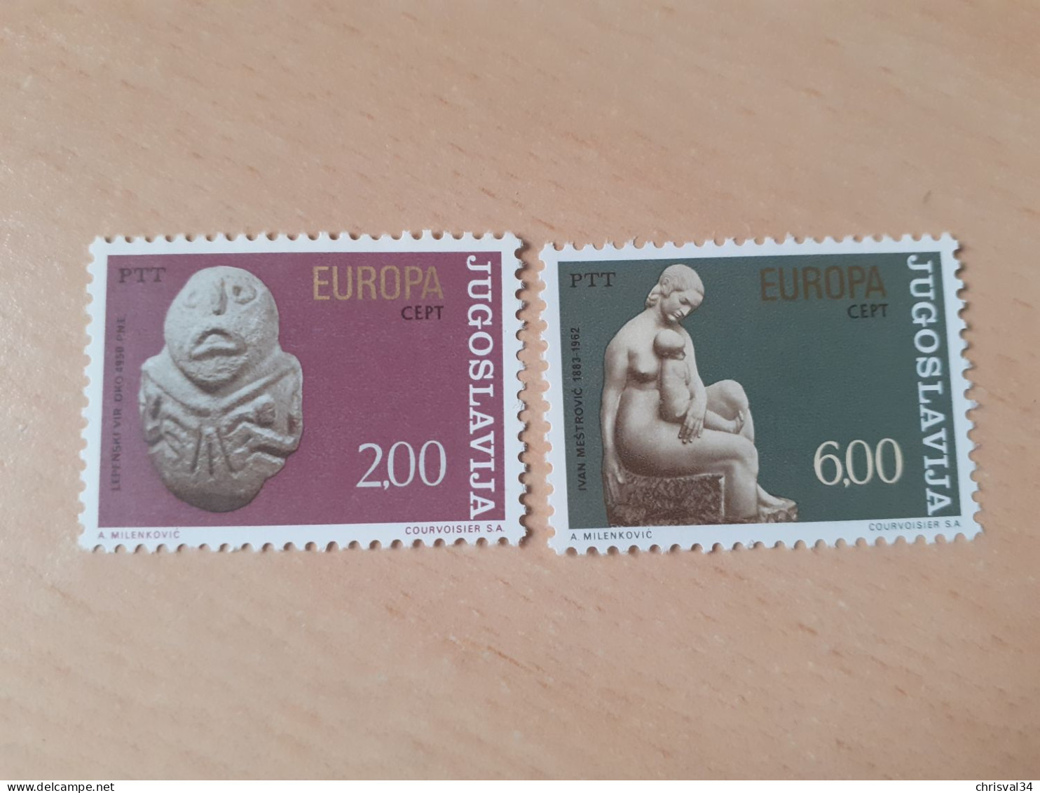 TIMBRES   YOUGOSLAVIE   ANNEE   1974    N  1438 / 1439   COTE  2,50  EUROS   NEUFS   LUXE** - Neufs