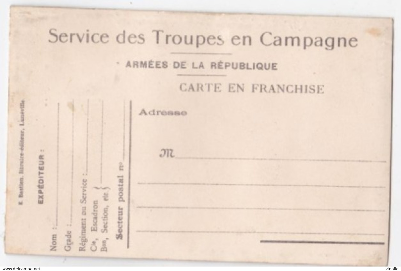 24-5308 : CARTE BRODEE  SUR FRANCHISE MILITAIRE  SERVICE DES TROUPES EN CAMPAGNE.  SOUVENIR DE LORRAINE 1916. POLYTE - Borduurwerk