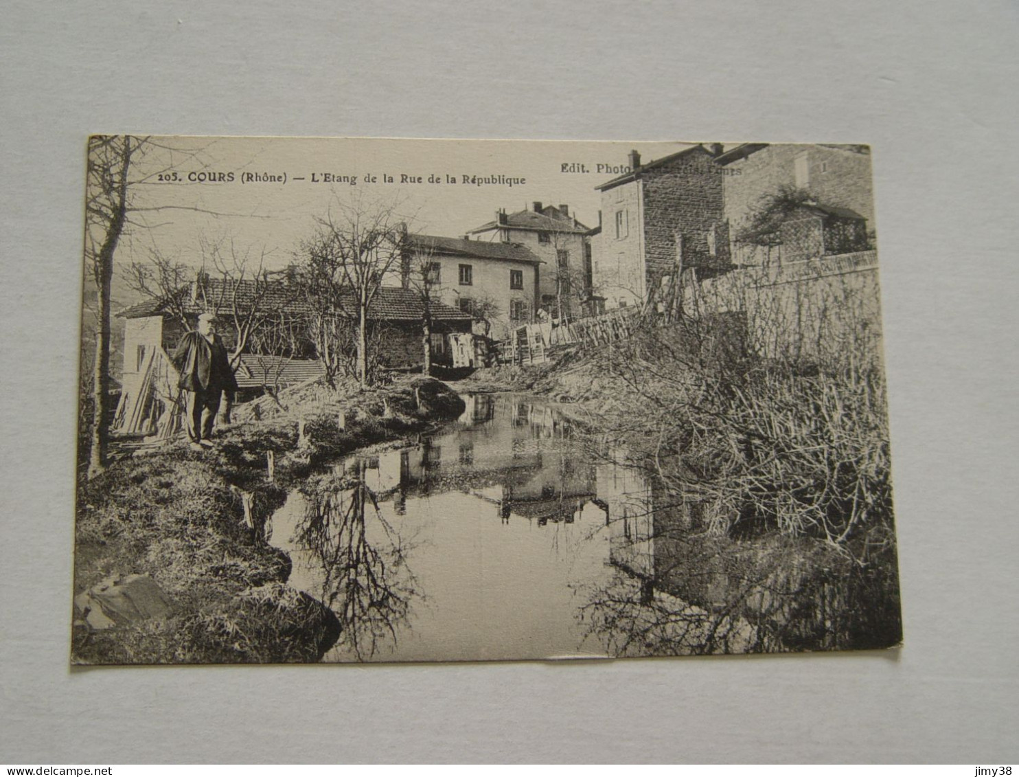 RHONE-COURS-205-L'ETANG DE LA RUE DE LA REPUBLIQUE ANIMEE - Cours-la-Ville