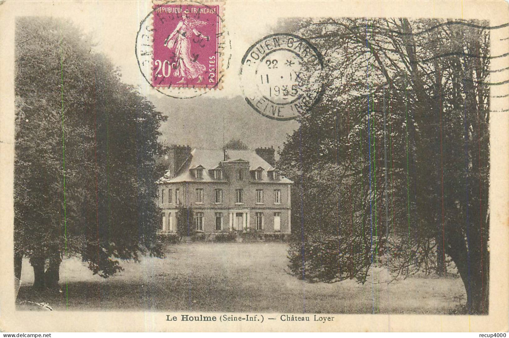 76 LE HOULME  Château Loyer     2 Scans - Andere & Zonder Classificatie