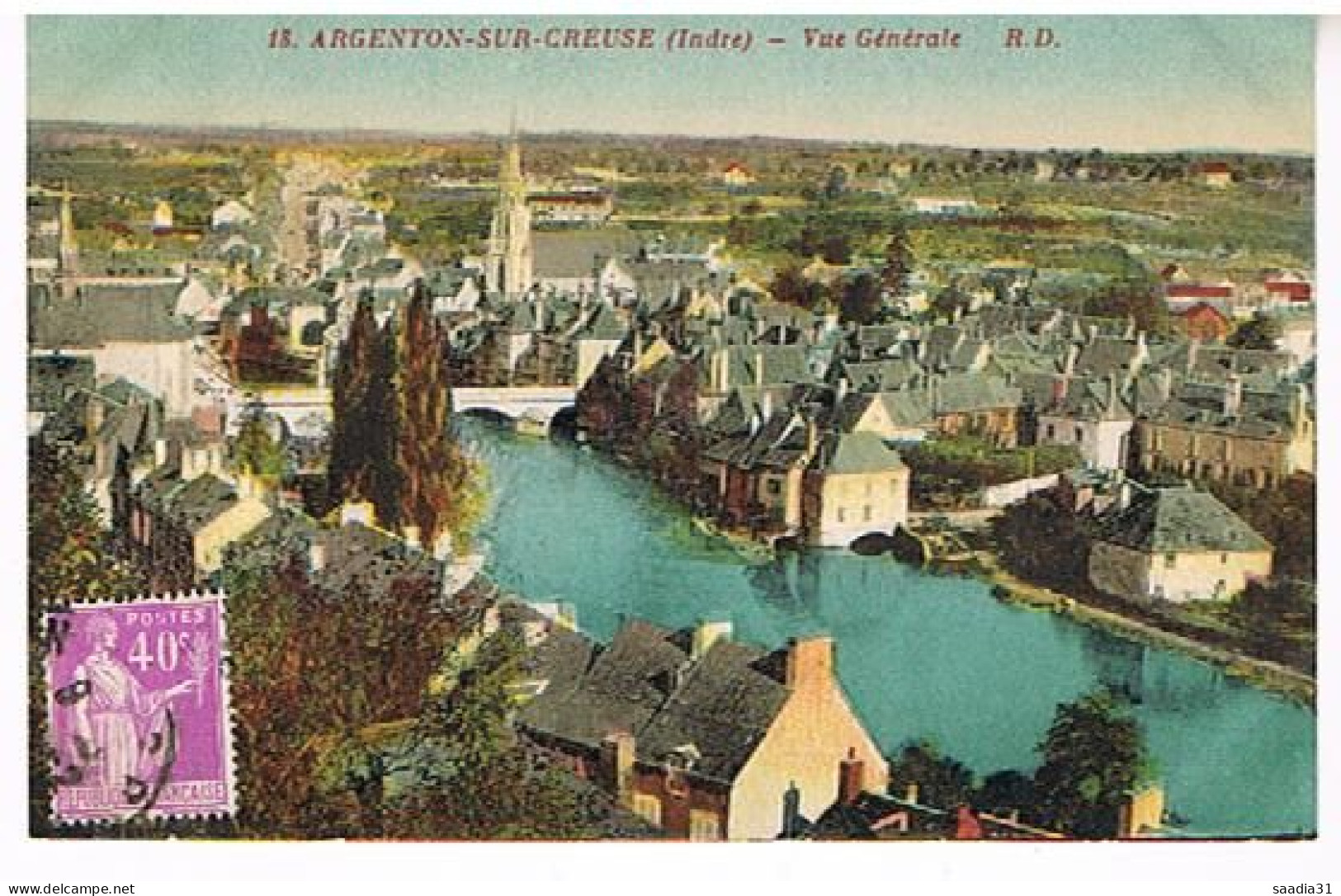 36  ARGENTON  SUR CREUSE VUE GENERALE - Otros & Sin Clasificación