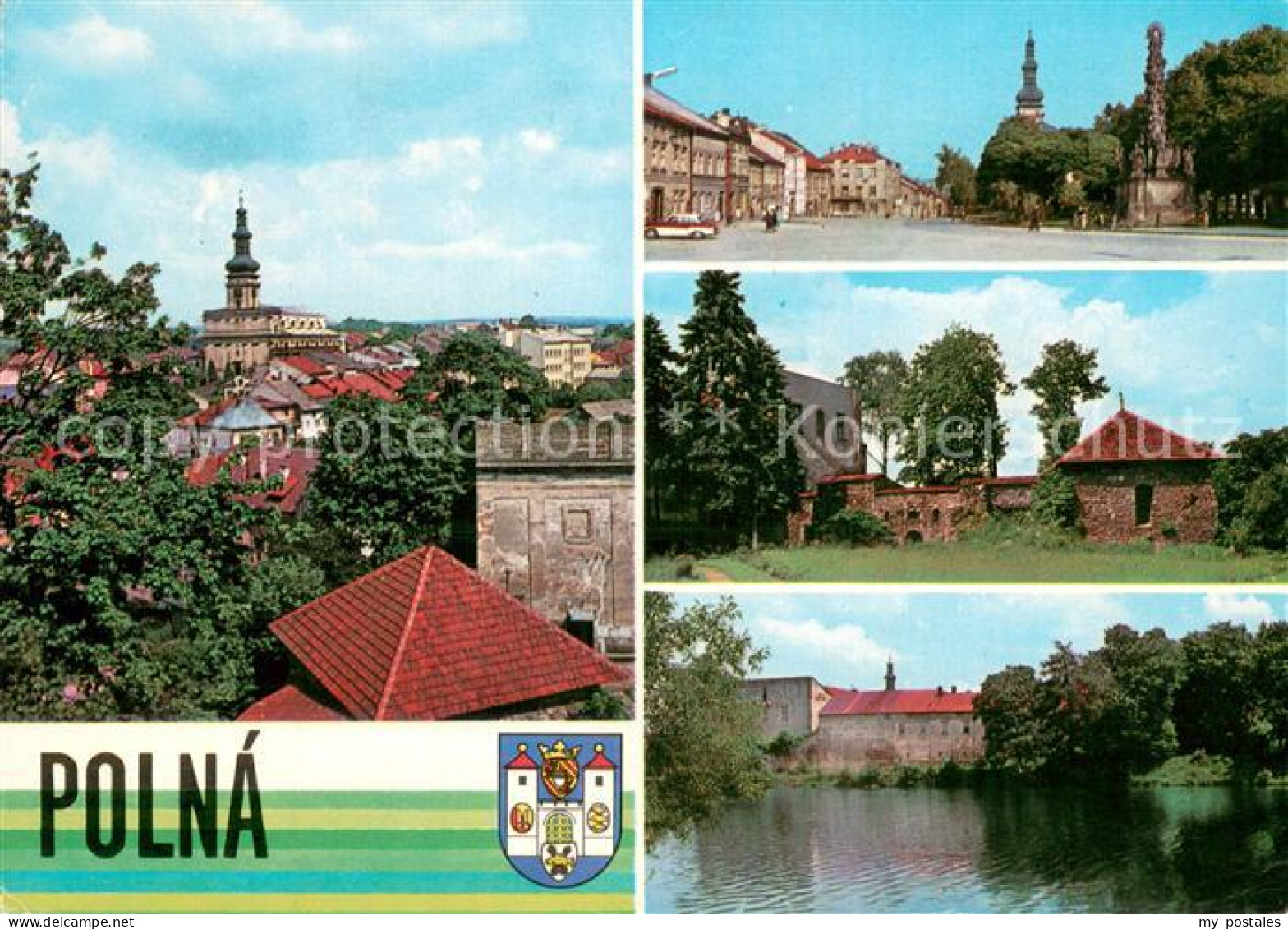 73752539 Polna CZ Celkovy Pohled Husovo Namesti Hradni Nadvoli Rybnik Peklo V Po - Tschechische Republik