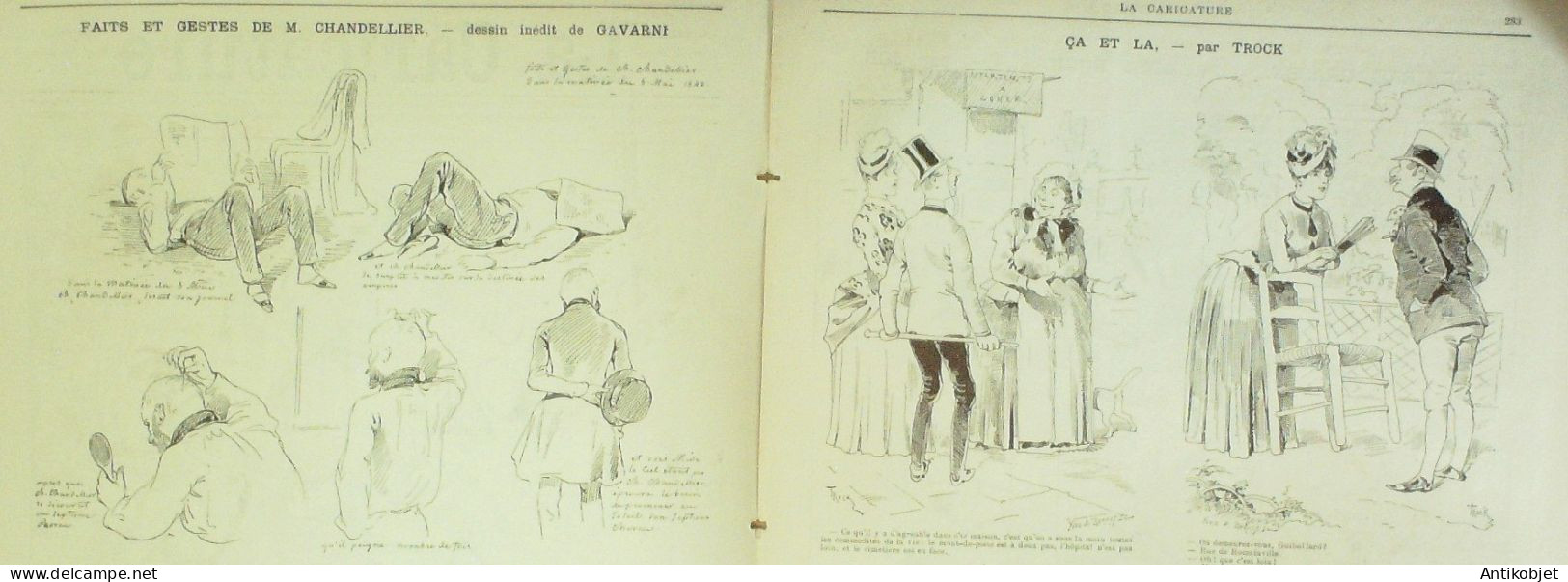 La Caricature 1885 N°297 La Chasse Job Gavarni Mornas De Claretie Robida Trock - Zeitschriften - Vor 1900