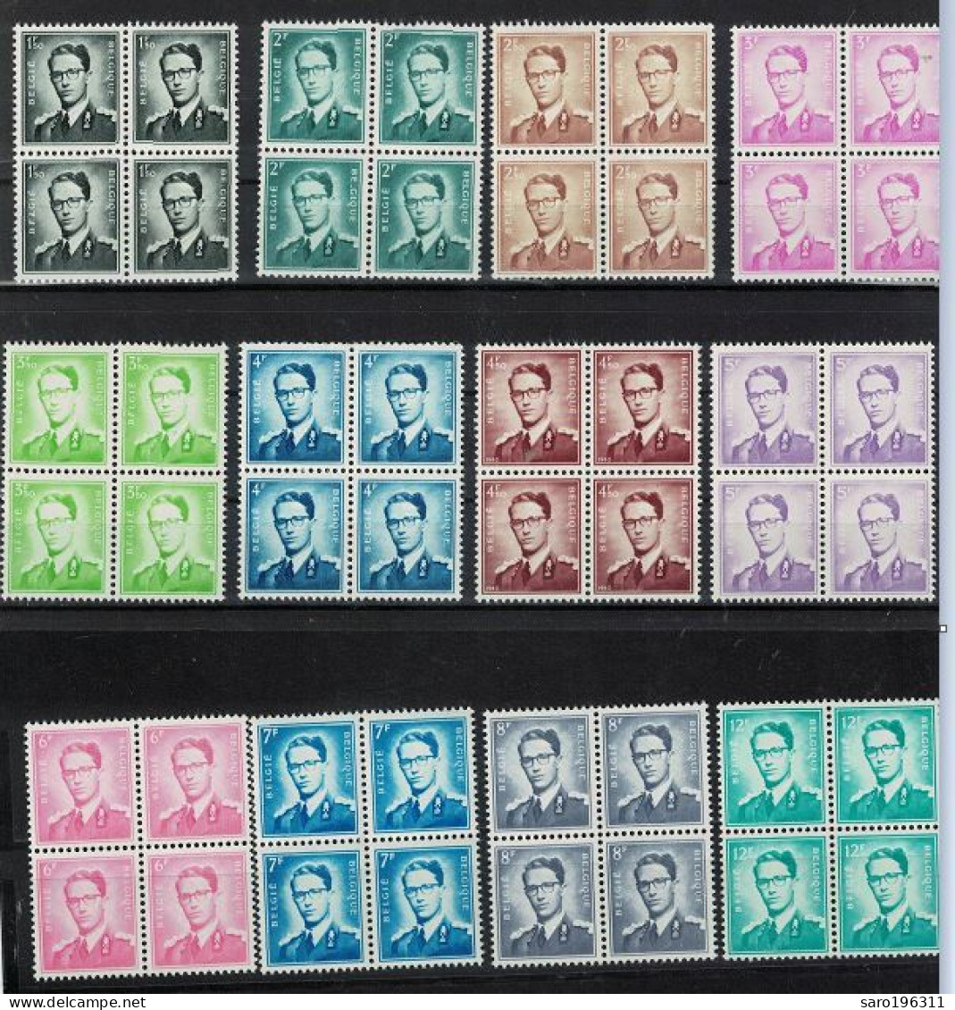 ROI BAUDOUIN  ** / MNH  LOT En Bloc De 4  à   9,39 - Unused Stamps