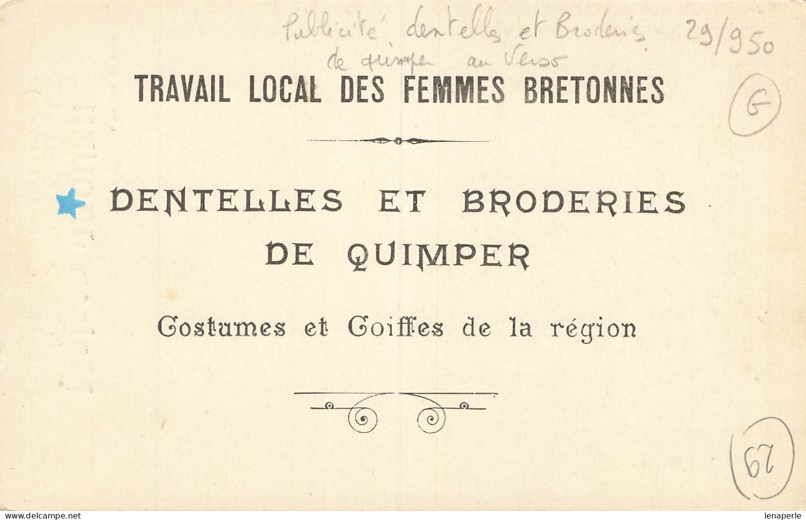 D8135 Quimper Maison JAOUEN Dentelles Et Broderies - Quimper