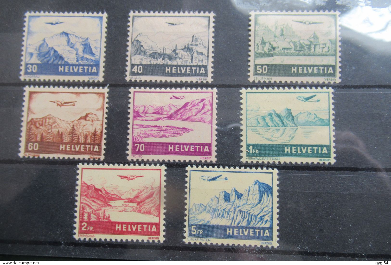 SUISSE - 1941 - Poste Aérienne  Cat Yt27/34 NEUF** MNH - Série Complète - Unused Stamps