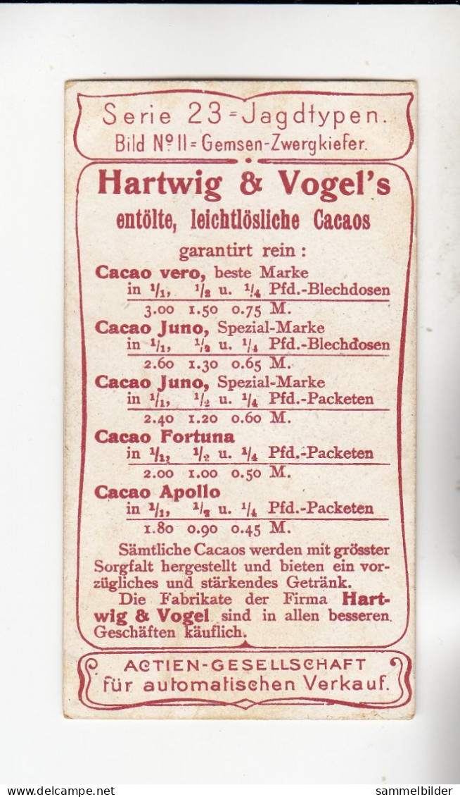 Actien Gesellschaft  Jagdtypen  Gemsen - Zwergkiefer      Serie  23 #2 Von 1899 - Stollwerck