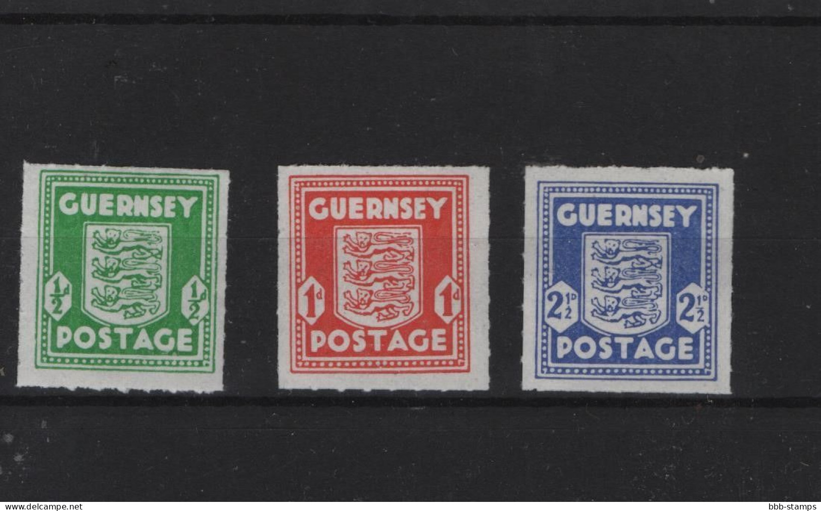 Deutsches Reich  Michel Kat.Nr. Guernsey Postfr/** 1/3 - Besetzungen 1938-45