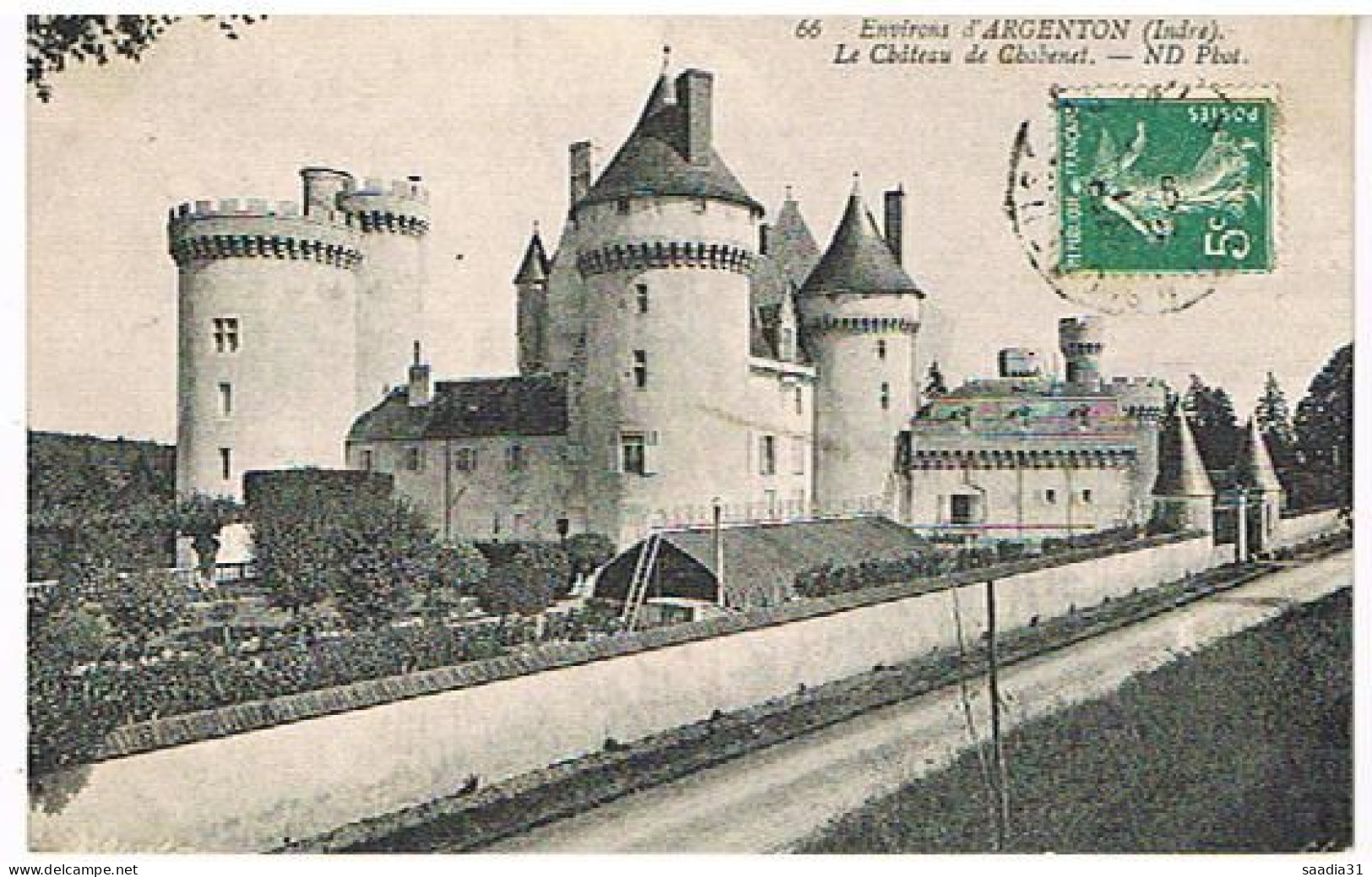 36   ENVIRONS  D  ARGENTON  SUR CREUSE LE CHATEAU DE CHABENET   1909 - Autres & Non Classés