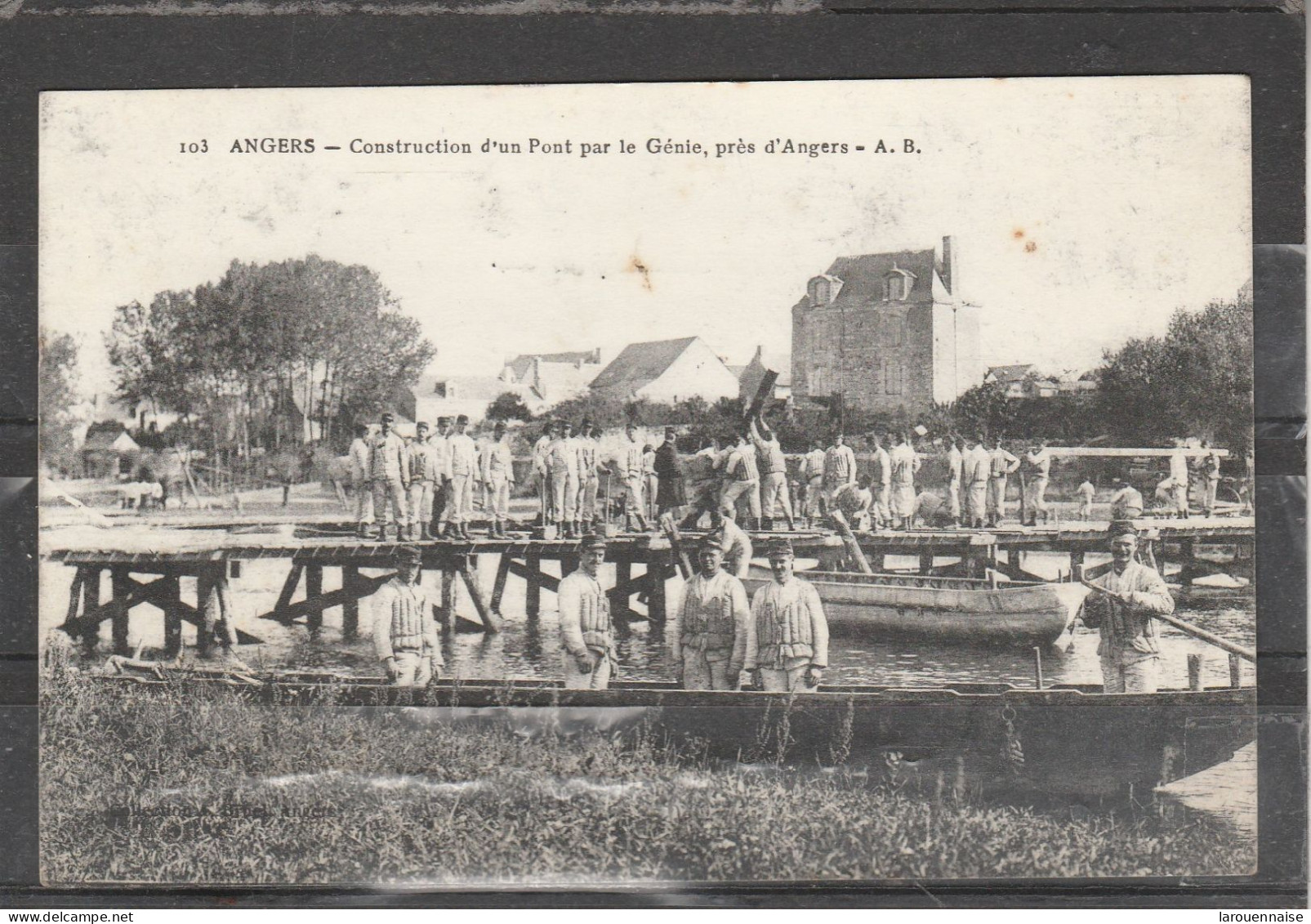 49 - ANGERS - Construction D' Un Pont Par Le Génie - Angers