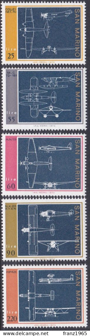 Aeroplanes - 1973 - Unused Stamps