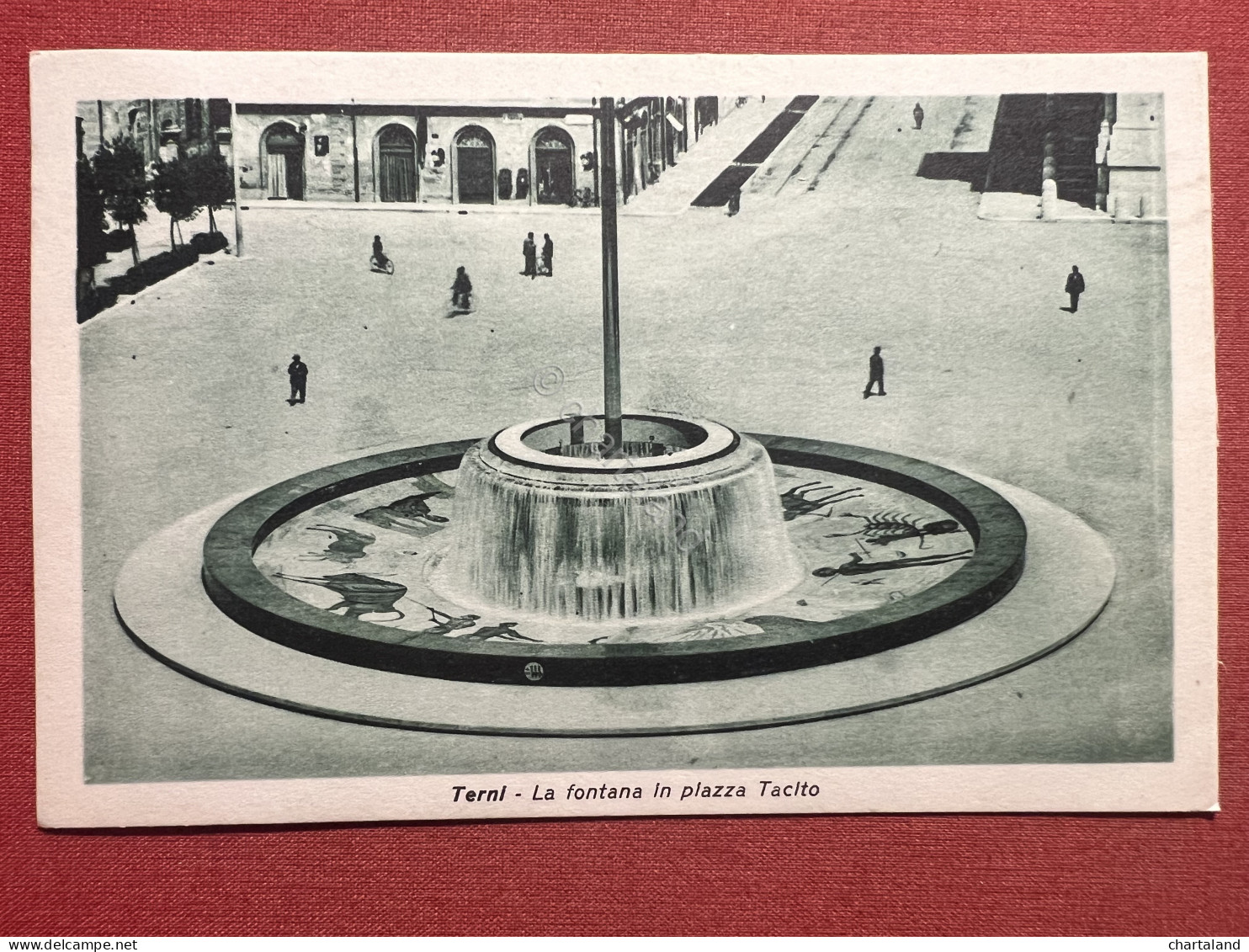 Cartolina - Terni - La Fontana In Piazza Tacito - 1945 - Terni
