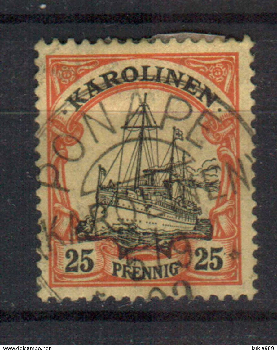 GERMAN CAROLINE ISLANDS STAMPS - 1901, YACHT Sc.#11, Mi.#11. USED - Karolinen