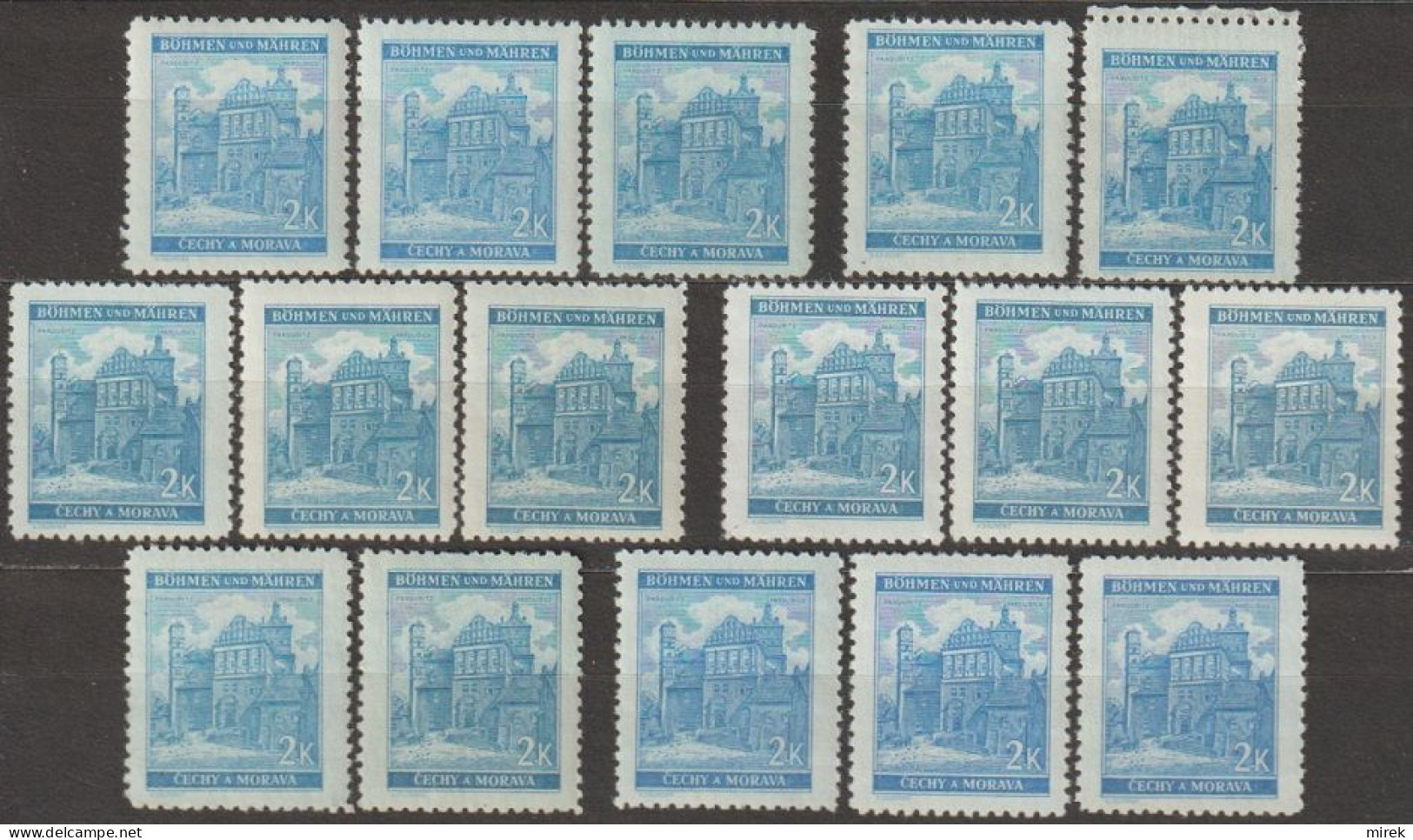 004/ Pof. 59, Colors And Shades, 3x Clear Blue (very Rare) - Unused Stamps