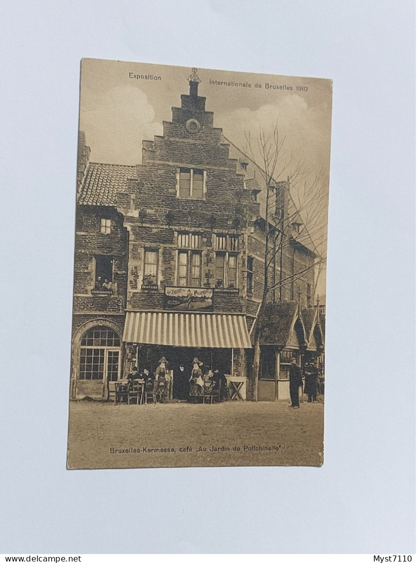 P1 Cp Bruxelles/Exposition Internationale De Bruxelles 1910. Bruxelles  Kermesse, Café  Au Jardin De Polichinelle. - Exposiciones Universales