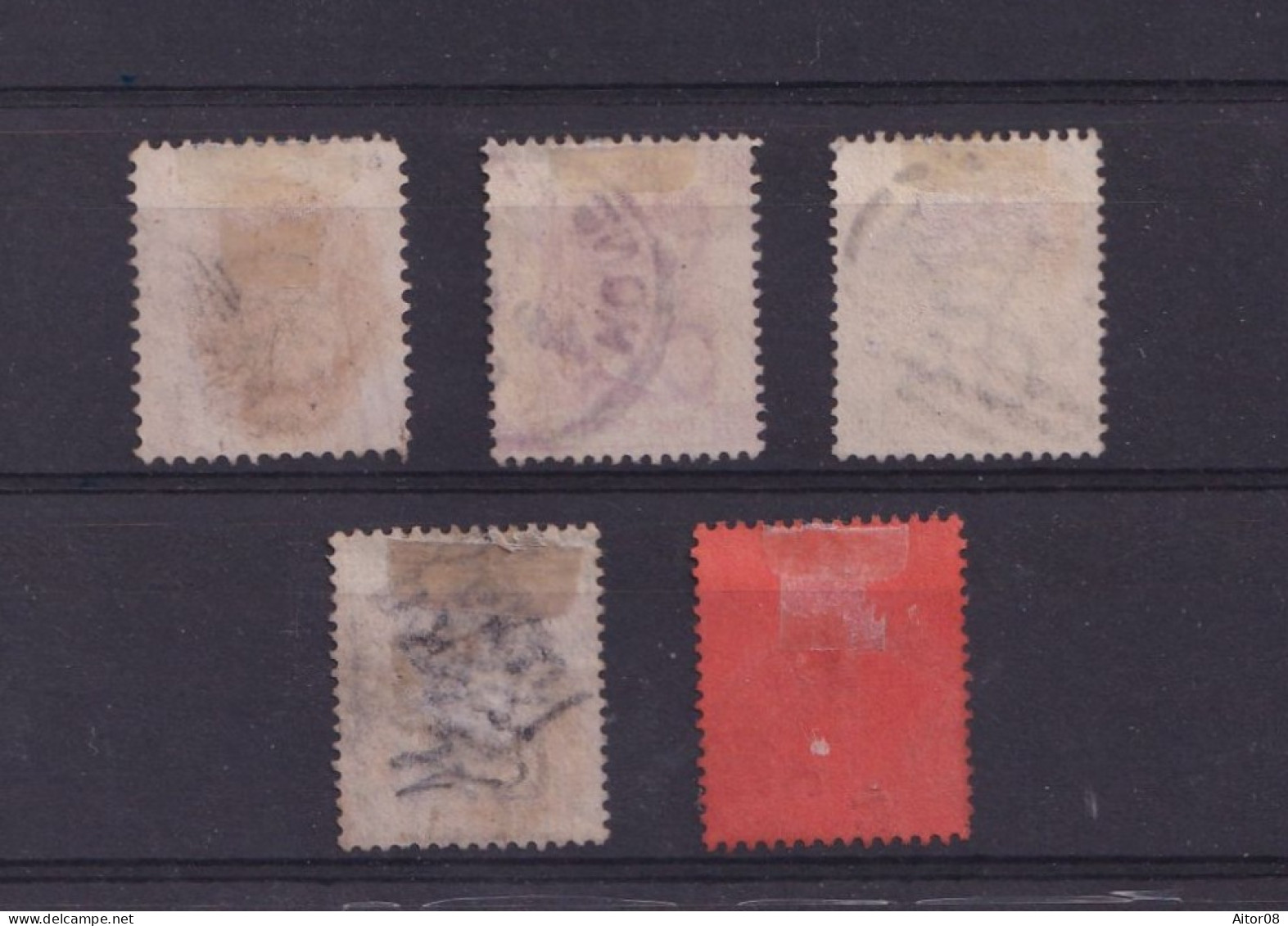 LOT DE TIMBRES CLASSIQUES HONG KONG OBLITERES  DE 1863 A 1877.. INTERESSANTS.A VOIR - Gebraucht