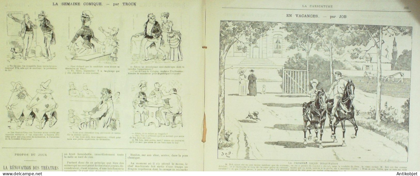 La Caricature 1885 N°300 Agence De Courtières, électorales Robida Corbineau Job Trock - Revues Anciennes - Avant 1900