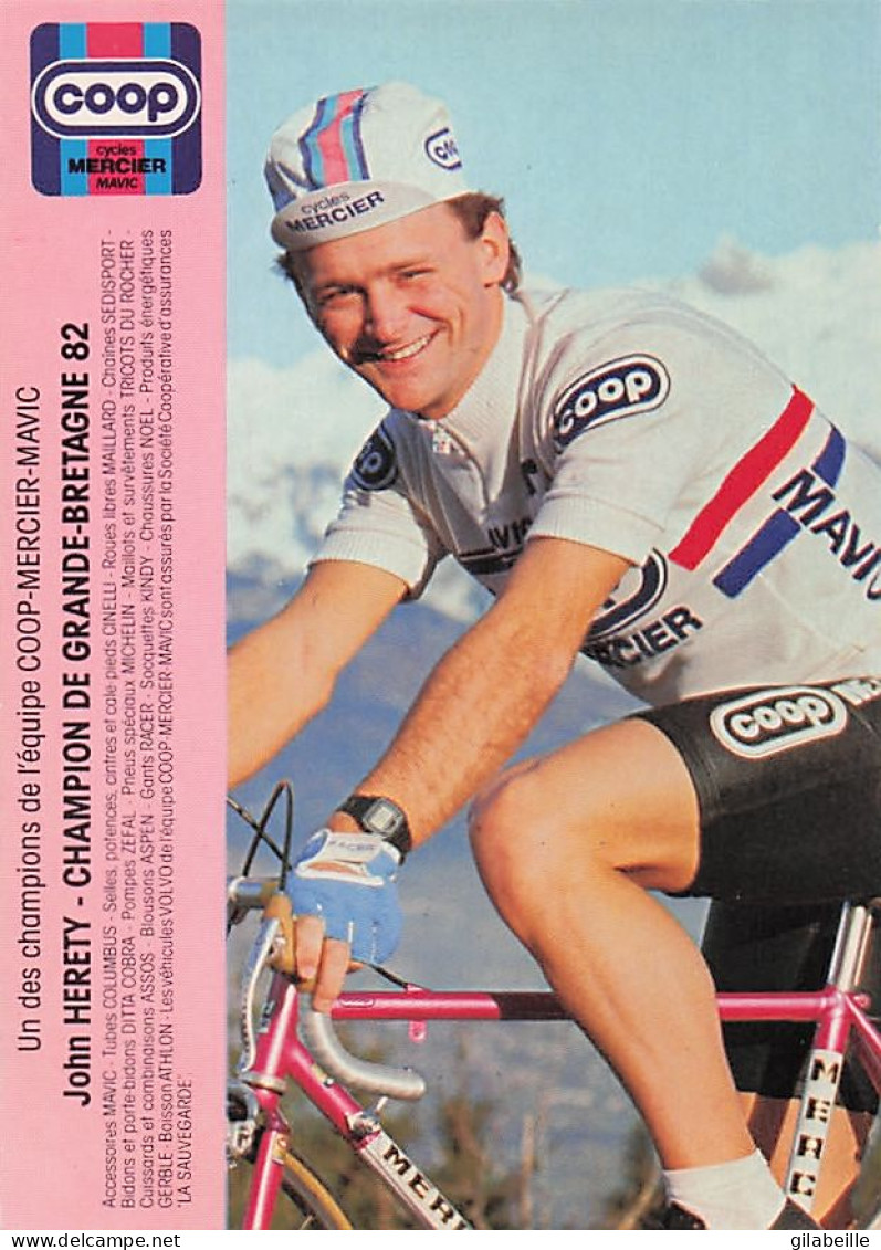 Vélo Coureur Cycliste Anglais John Herety - Team COOP Mercier  -  Cycling - Cyclisme - Ciclismo - Wielrennen -  - Radsport