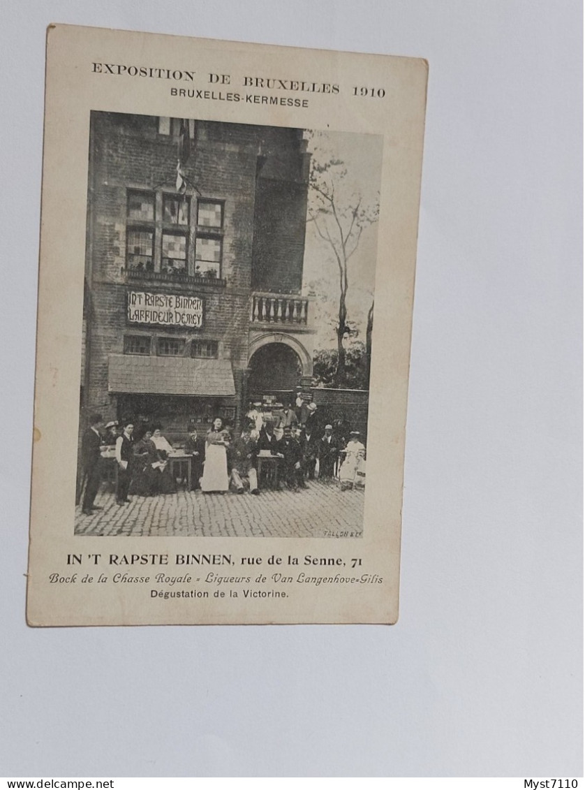 P1 Cp Bruxelles/Exposition De Bruxelles 1910. Bruxelles Kermesse. Bock De La Chasse Royale..... - Exposiciones Universales