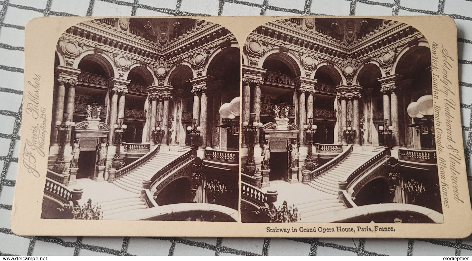 L'escalier, Grand Opéra, Paris, France. Underwood Stéréo - Visores Estereoscópicos