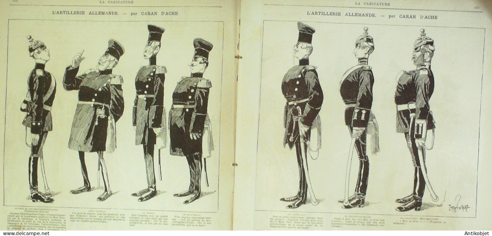 La Caricature 1885 N°301 Artillerie Allemande Caran D'Ache - Magazines - Before 1900