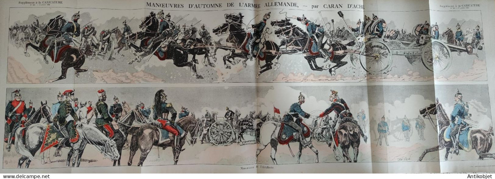La Caricature 1885 N°301 Artillerie Allemande Caran D'Ache - Tijdschriften - Voor 1900