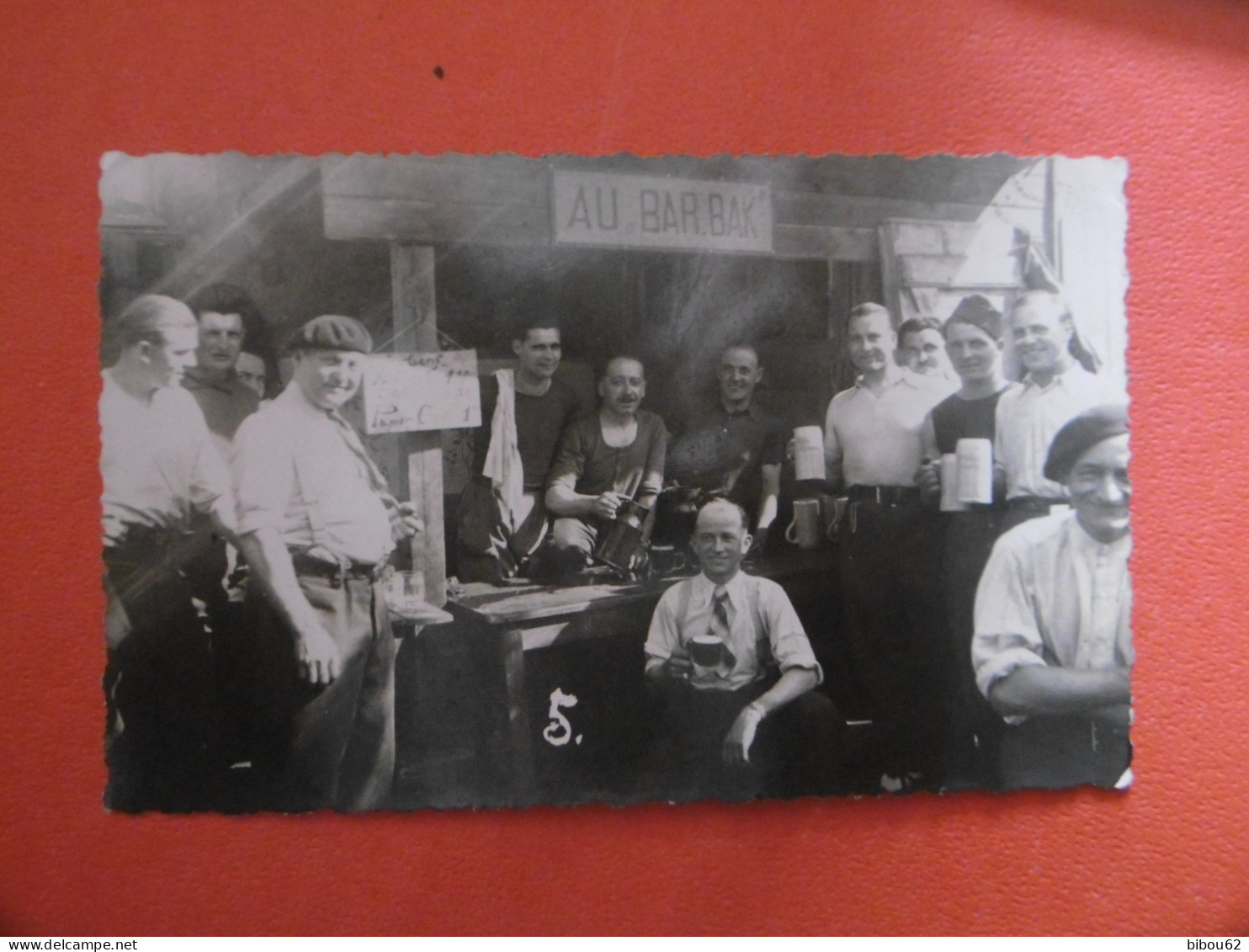 Carte Photo - Au BAR BAK  Camp De Prisonniers - Stalag 9 C - Guerre 1939 - 1945 - Soldats - Bad SULZA ( THURINGE ) - Guerre 1939-45