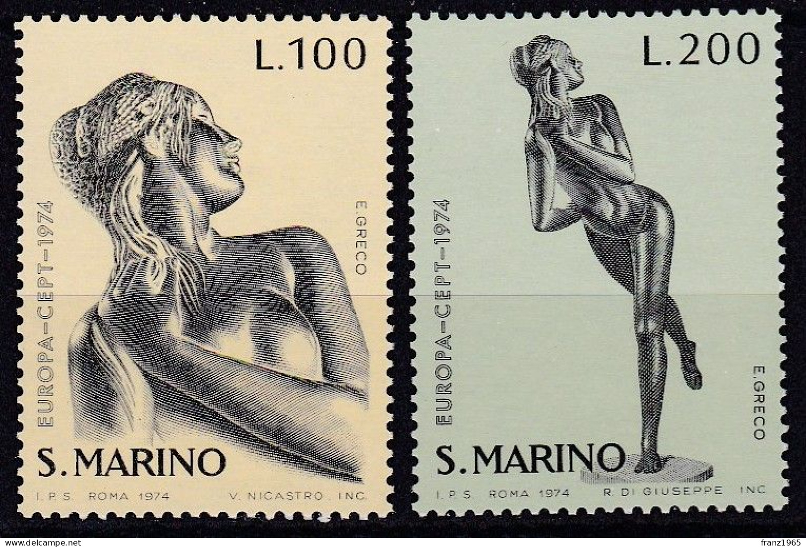 Europa, Sculptures - 1974 - Unused Stamps