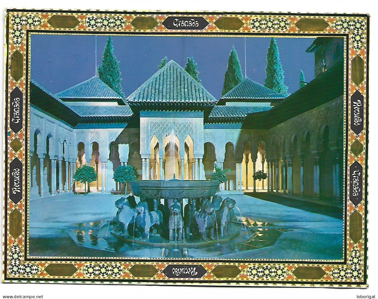 ALHAMBRA / PATIO DE LOS LEONES DE NOCHE / LA COUR DES LIONS / COURTYART OF THE LIONS.- GRANADA.- ( ESPAÑA ) - Granada