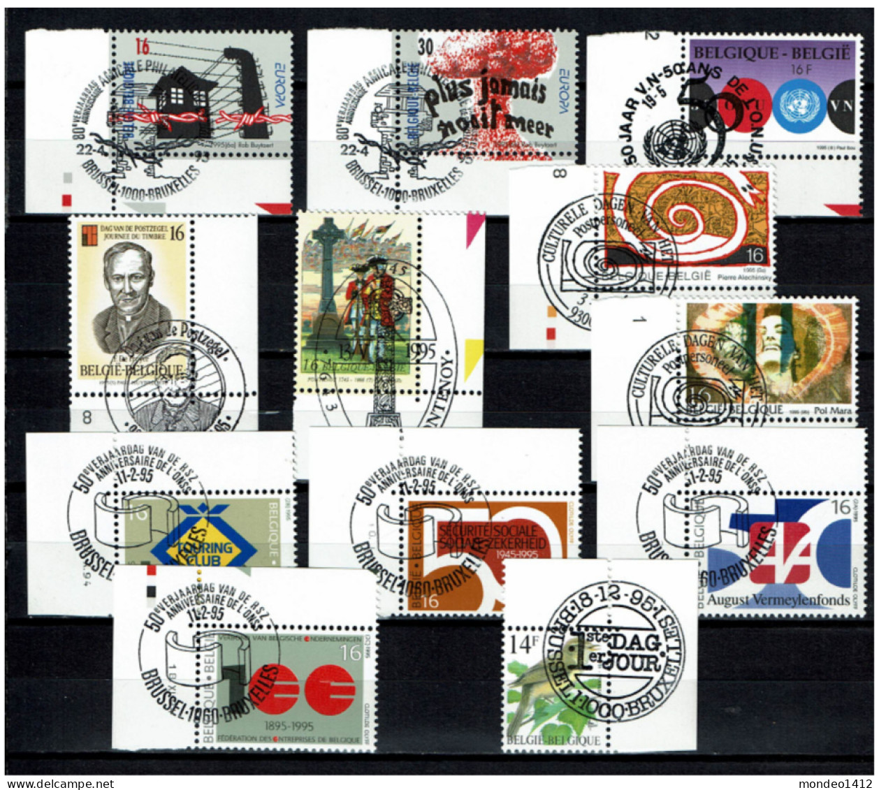 België - 1995 - Oblitération 1er Jour - Eerste Dag Afstempeling - Used Stamps