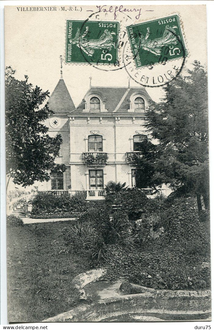 CPA Voyagé 1908 * VILLEBERNIER ( Château De Valfleury Val Fleury ) - Sonstige & Ohne Zuordnung