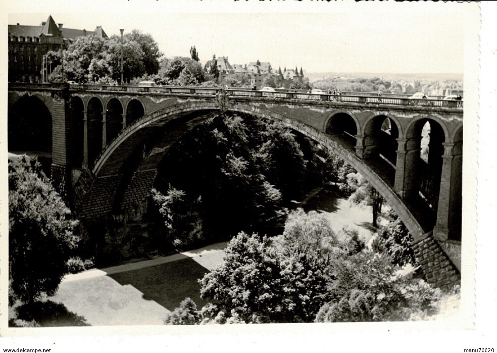Ref 1 - Photo + Négatif  : Pont Au Luxembourg - France  . - Europe