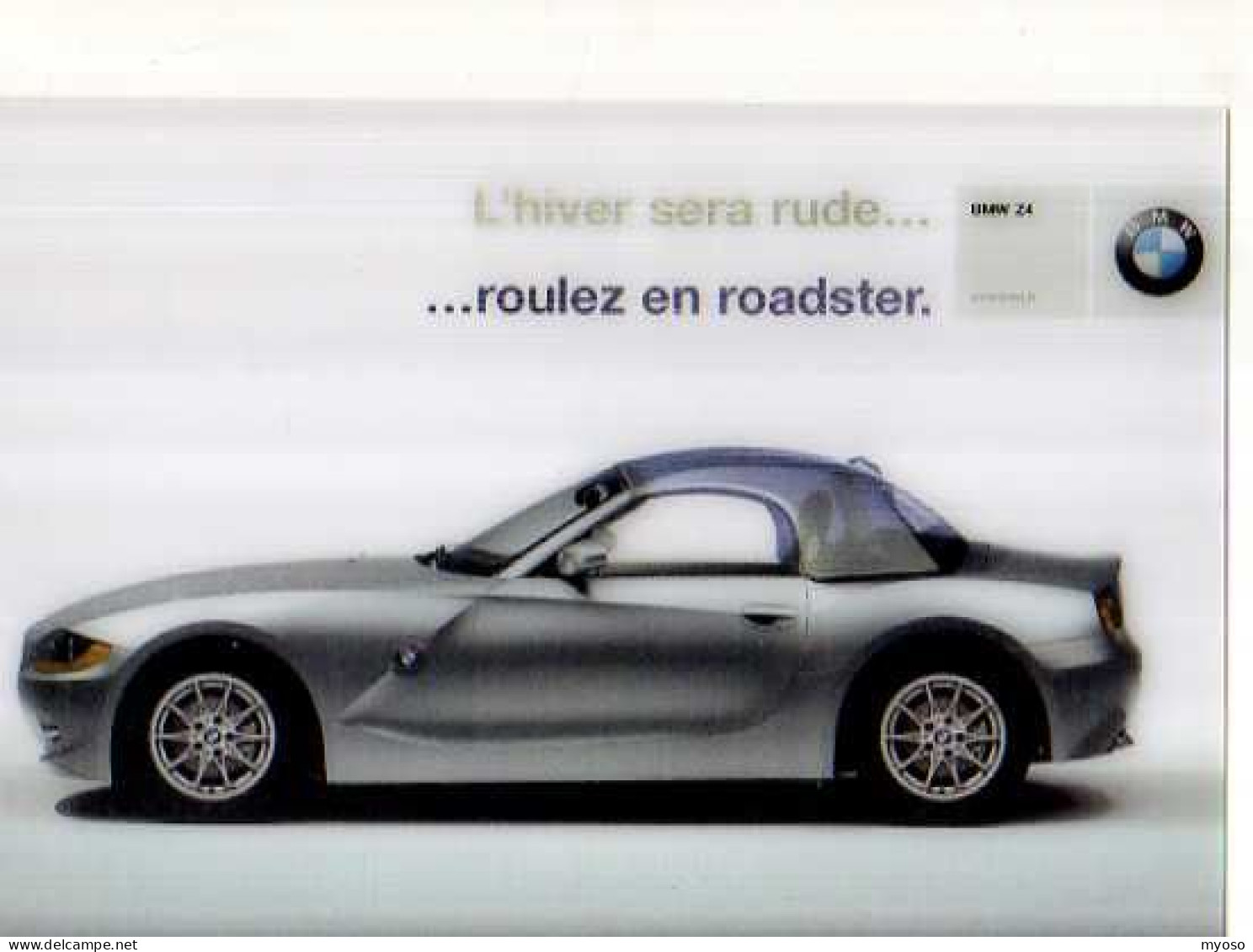 Carte Pub BMW 24 L'hiver Sera Rude Roulez En Roadster, Carte Holographique - Passenger Cars