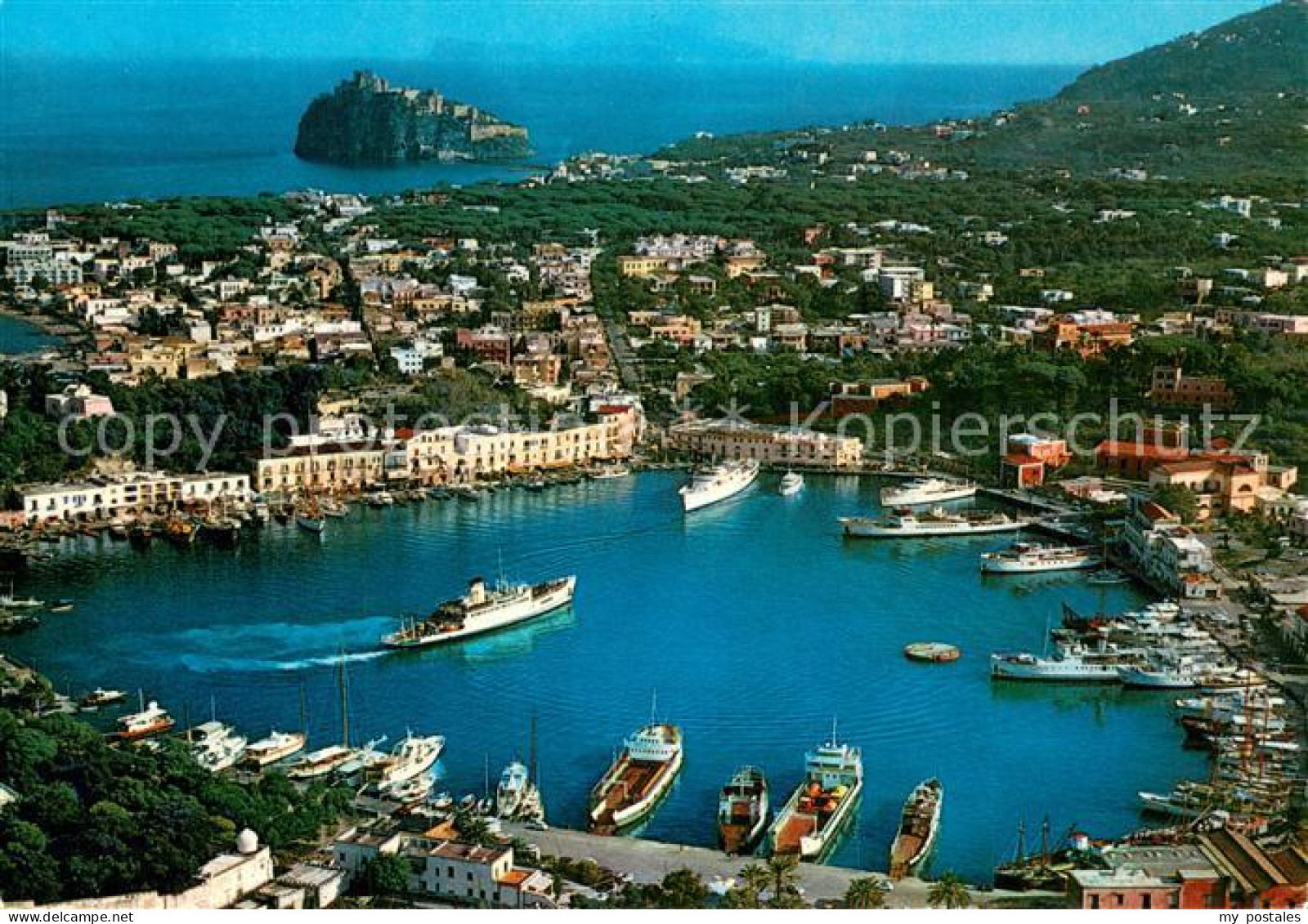 73751919 Ischia IT Veduta Aerea Il Porto E Il Castello  - Sonstige & Ohne Zuordnung