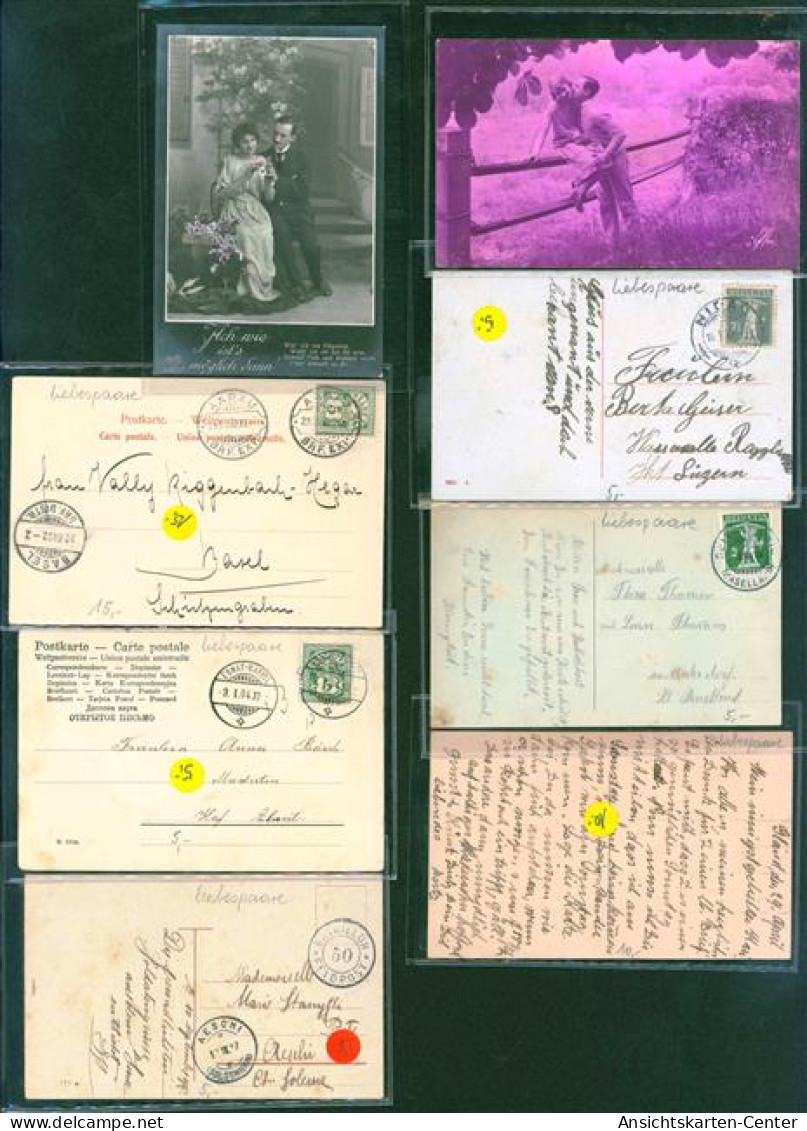 40166305 - Liebespaare Lot Mit  11 AK, Ca. 1902-1920; Ueberwiegend Gute Erhaltung, Teils Gelaufen - Andere & Zonder Classificatie