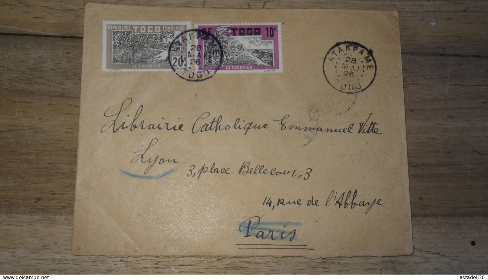 Enveloppe TOGO, Atakpame To France - 1926   ......... Boite1 ...... 240424-81 - Covers & Documents