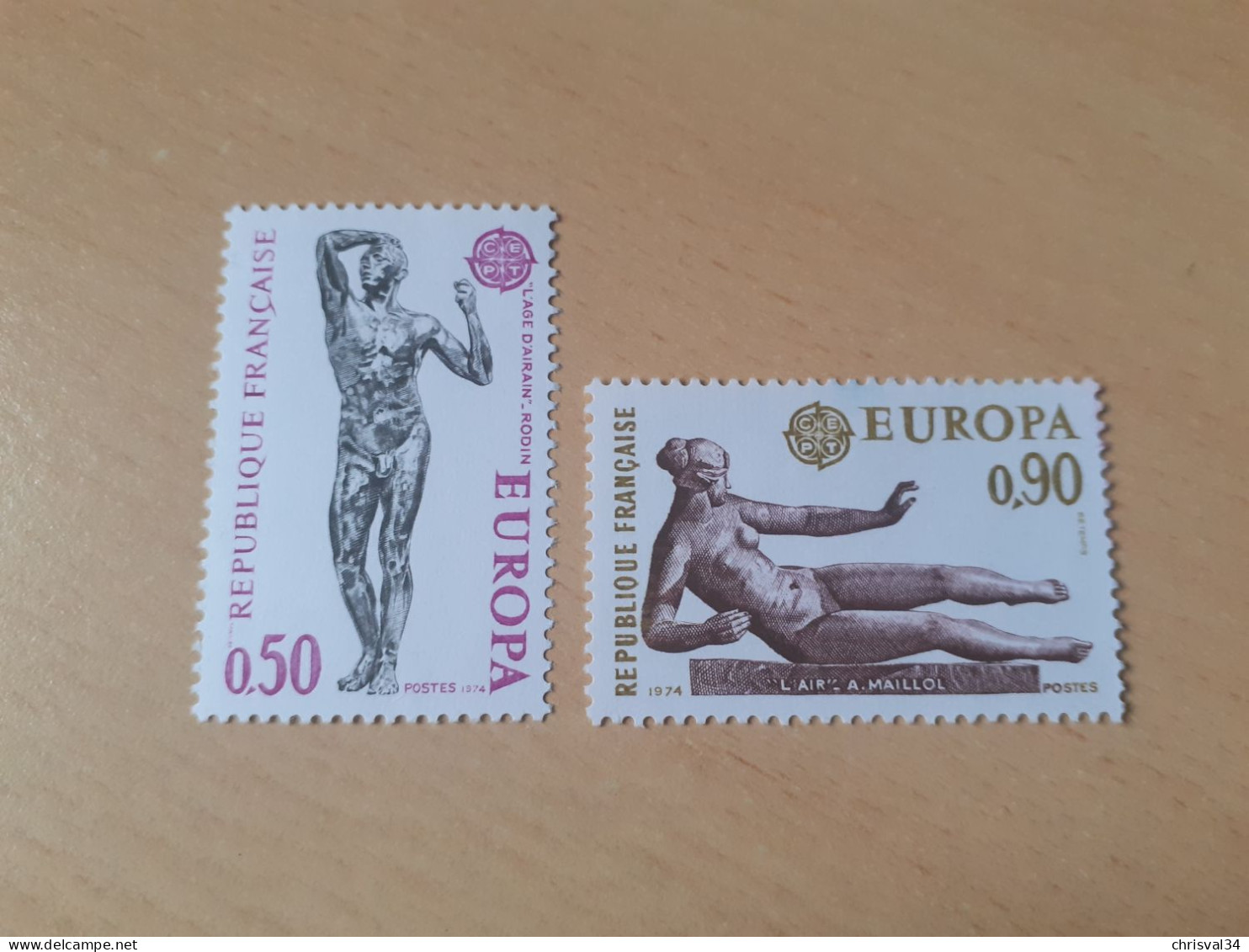 TIMBRES   FRANCE   ANNEE   1974    N  1789 / 1790   COTE  1,30  EUROS   NEUFS   LUXE** - Nuevos