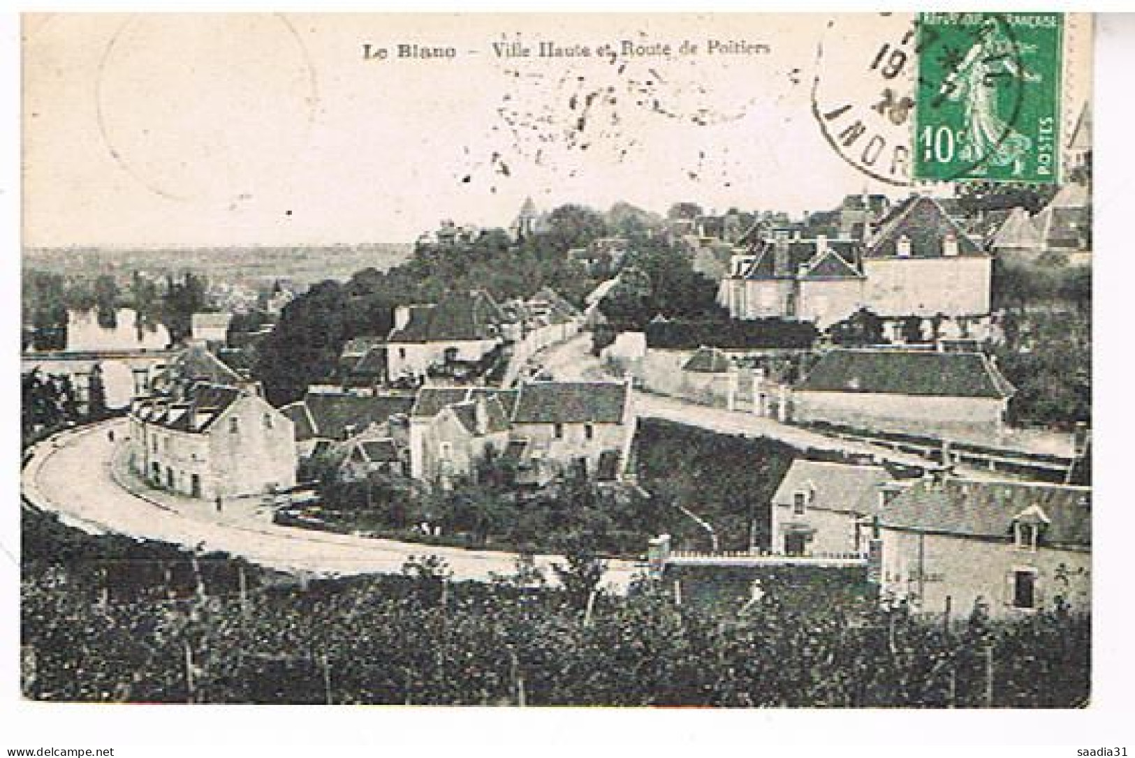 36  LE BLANCVILLE  HAUTE ET  ROUTE DE POITIERS 1923 - Le Blanc