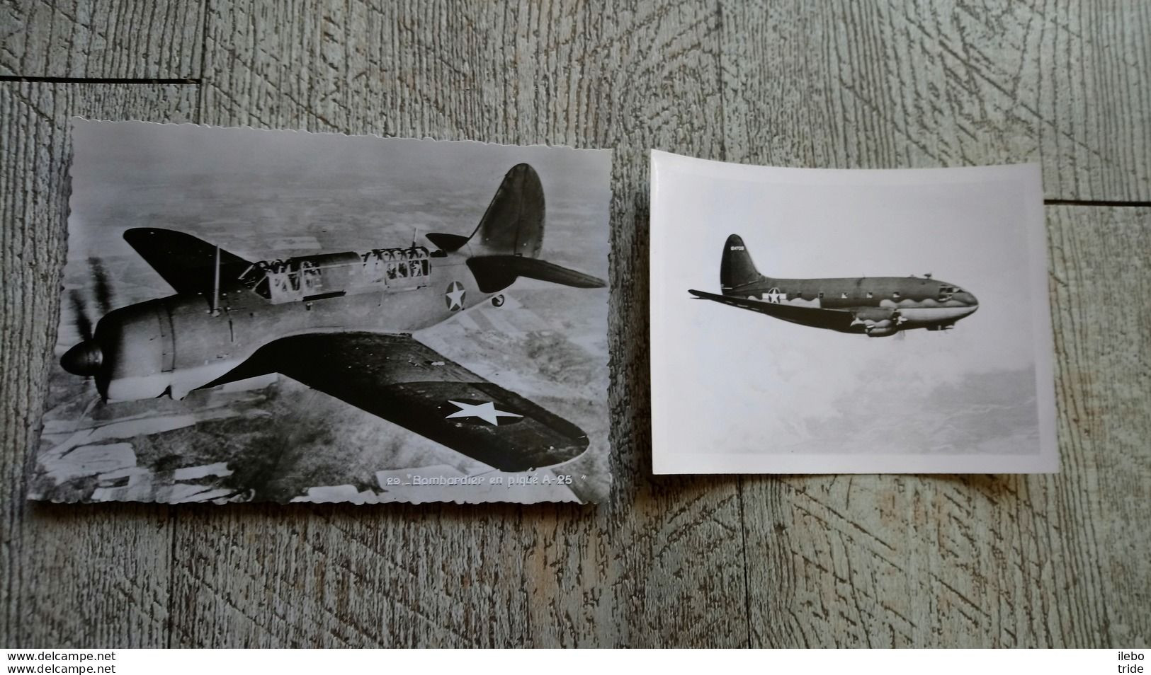 Lot 2 Avion Curtiss Bombardier En Piqué A 25 Helldiver Aviation Militaire En Vol USA - Aviation